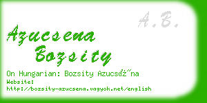azucsena bozsity business card